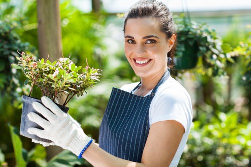 Gardeners Plaistow working safely in a residential garden